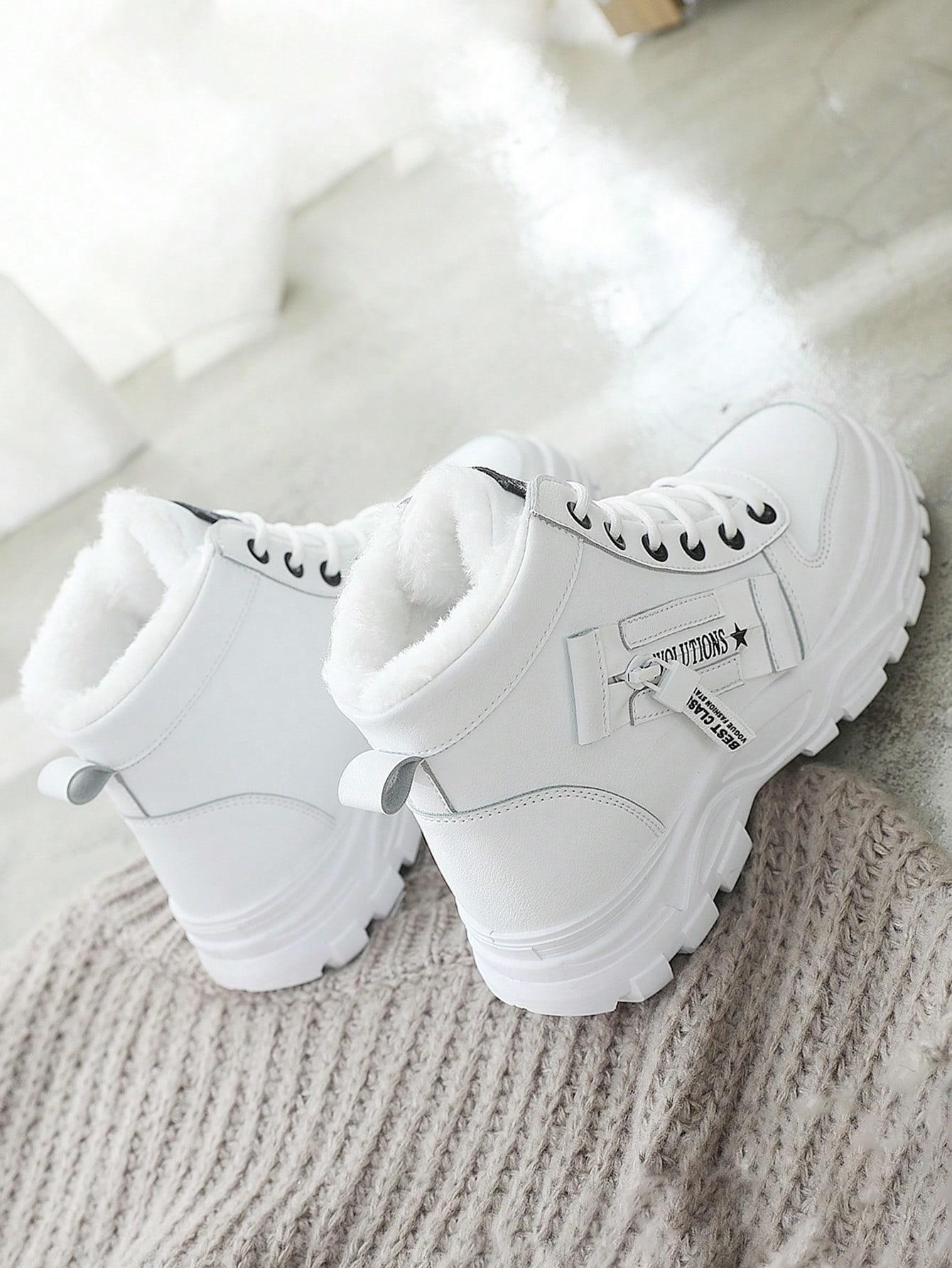 SHEIN BIAŁE OCIEPLANE BUTY SPORTOWE W01__38