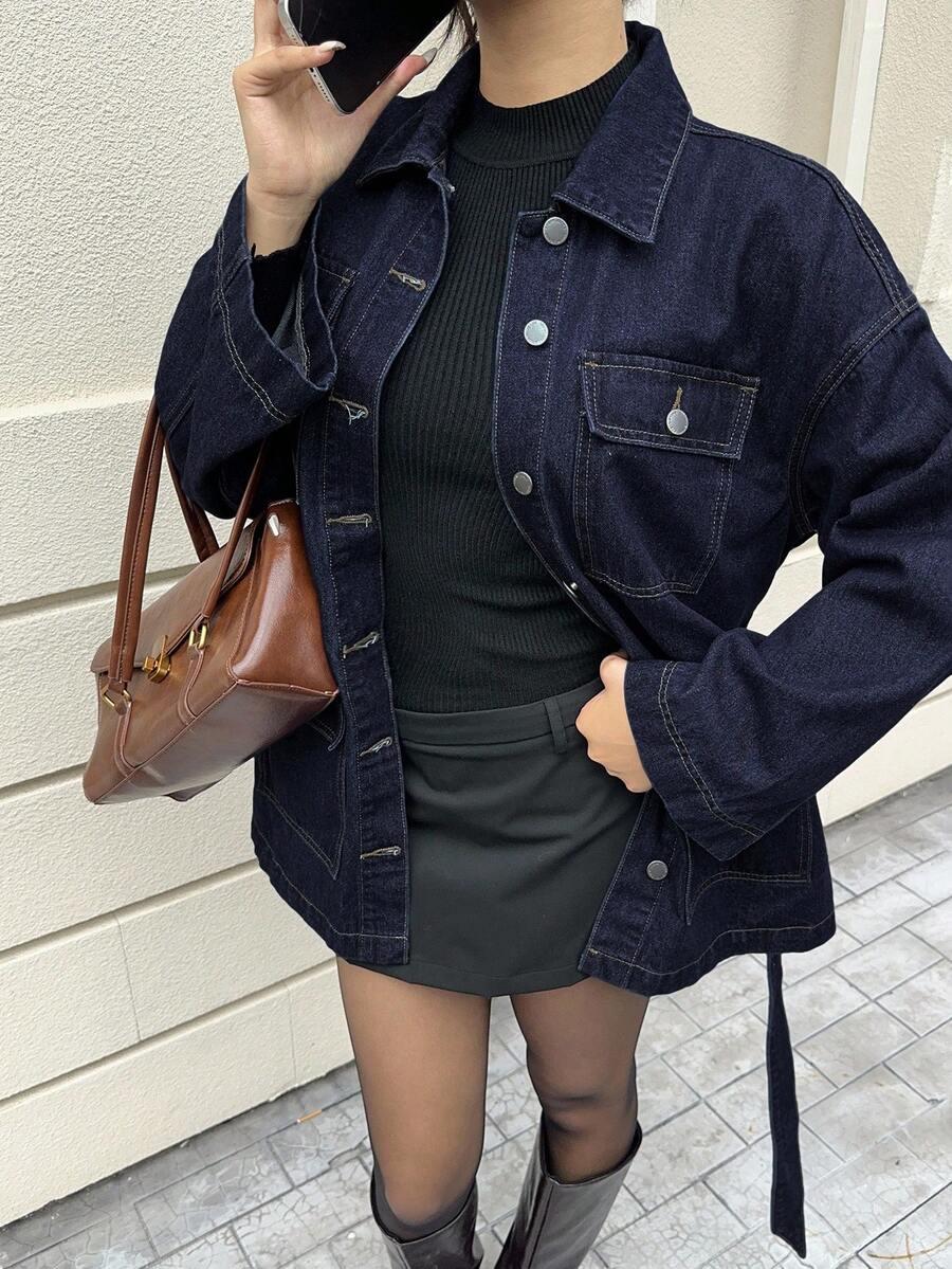 SIREN GAZE GRANATOWA KURTKA JEANS S06__S