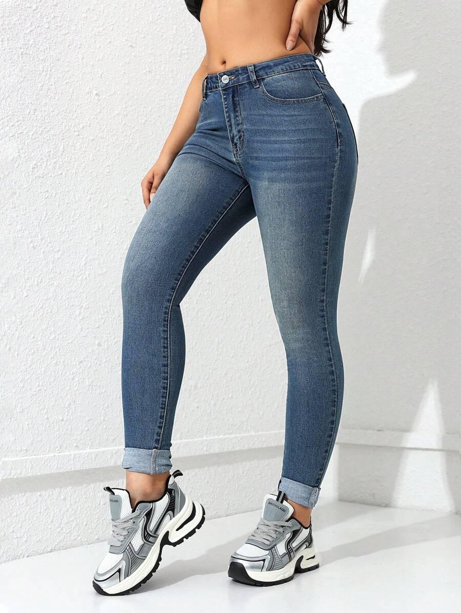 SHEIN NIEBIESKIE SPODNIE JEANS S06__M