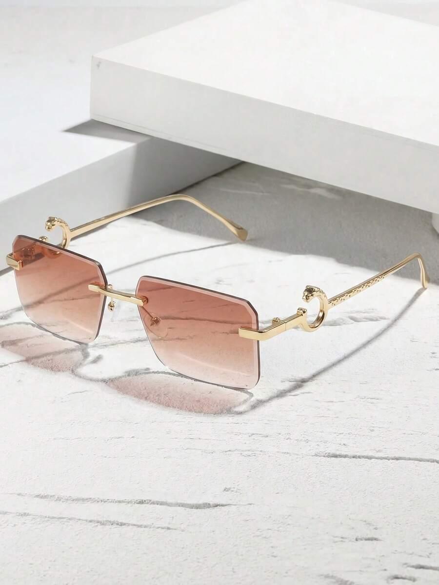 SHEIN BRĄZOWE OKULARY PRZECIWSŁONECZNE S07__