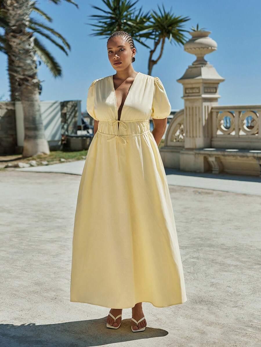MAIJA ŻÓŁTA MAXI SUKIENKA S06__50