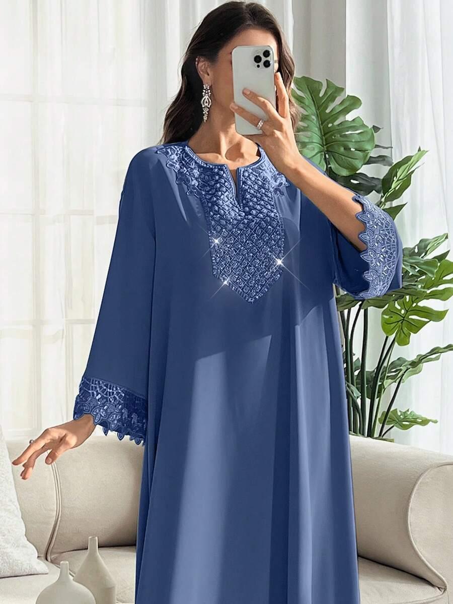 SHEIN NIEBIESKA MAXI SUKIENKA S06__S
