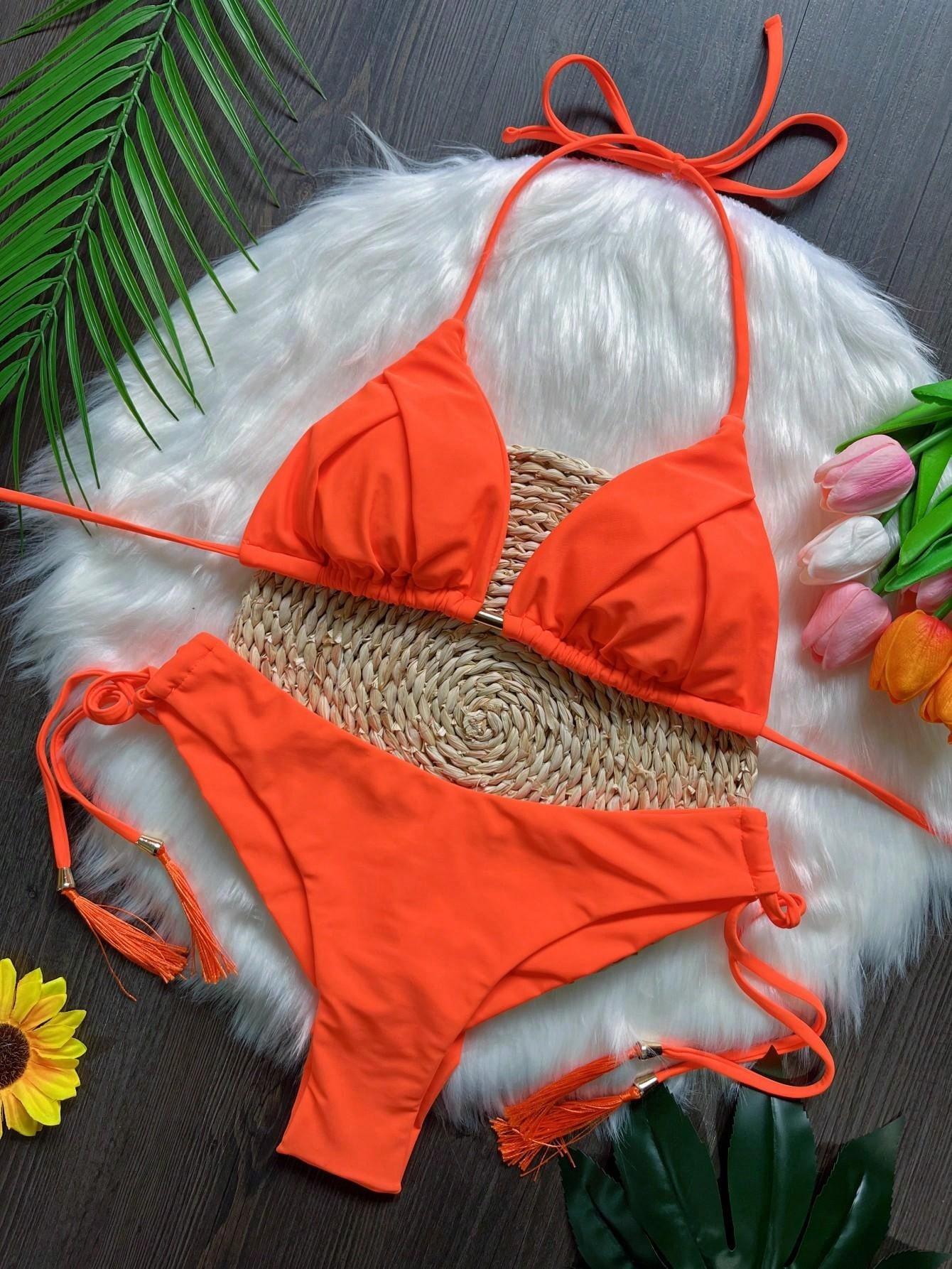 SHEIN DWUCZĘŚCIOWY STRÓJ KĄPIELOWY S09__L