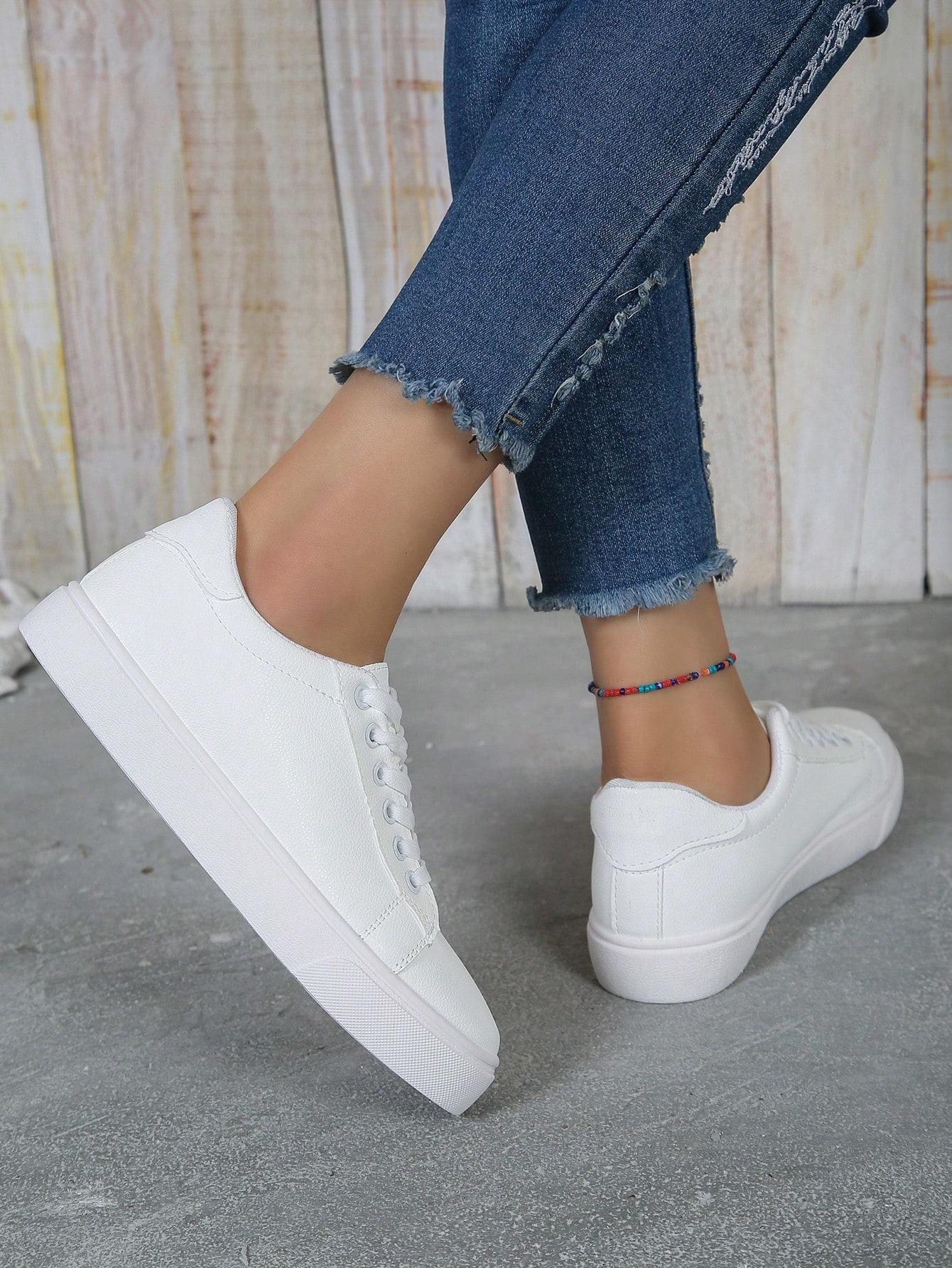 SHEIN BIAŁE SZNUROWANE BUTY SPORTOWE S06__38