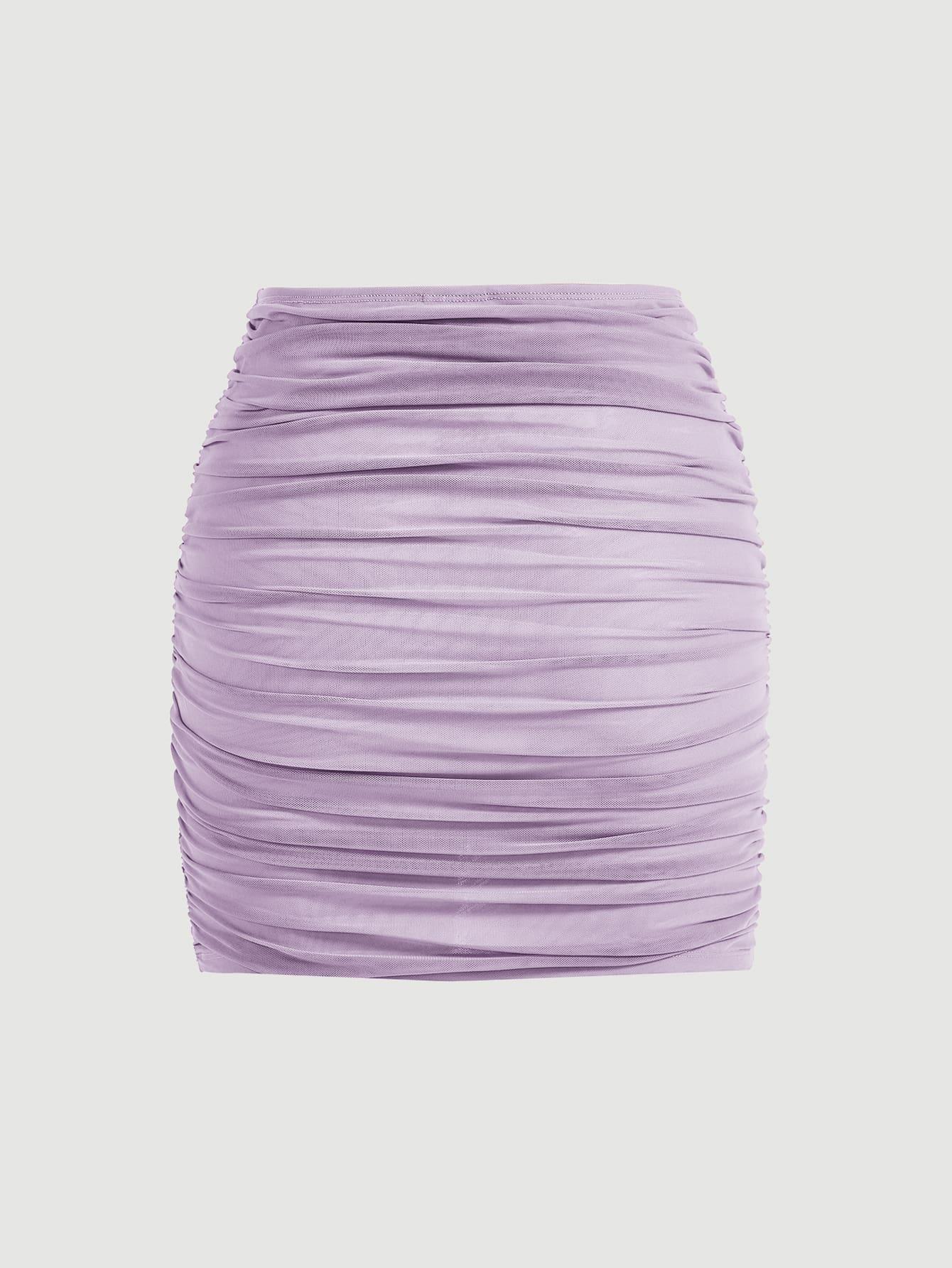 SHEIN FIOLETOWA MINI SPÓDNICA S09__S