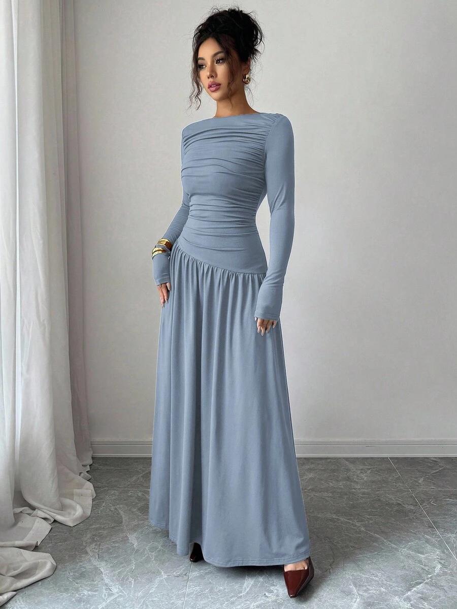 SHEIN NIEBESKA MAXI SUKIENKA S06__M