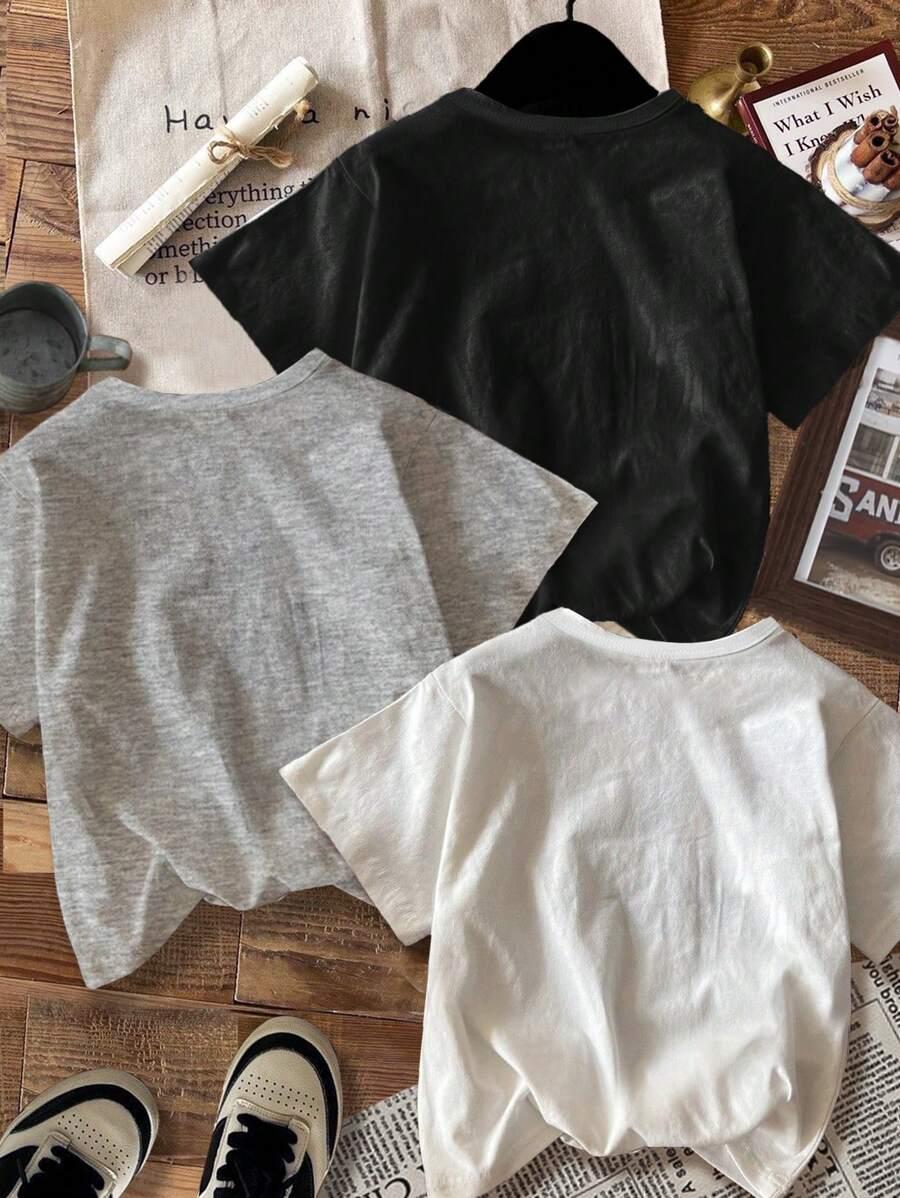 SHEIN T-SHIRT PRINT 2-PACK S06__140-146