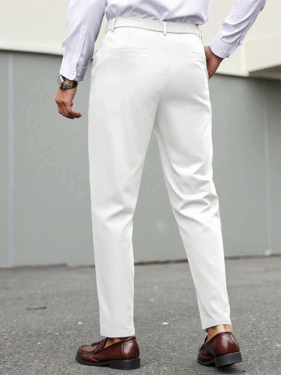 SHEIN BIAŁE PROSTE SPODNIE S06__S