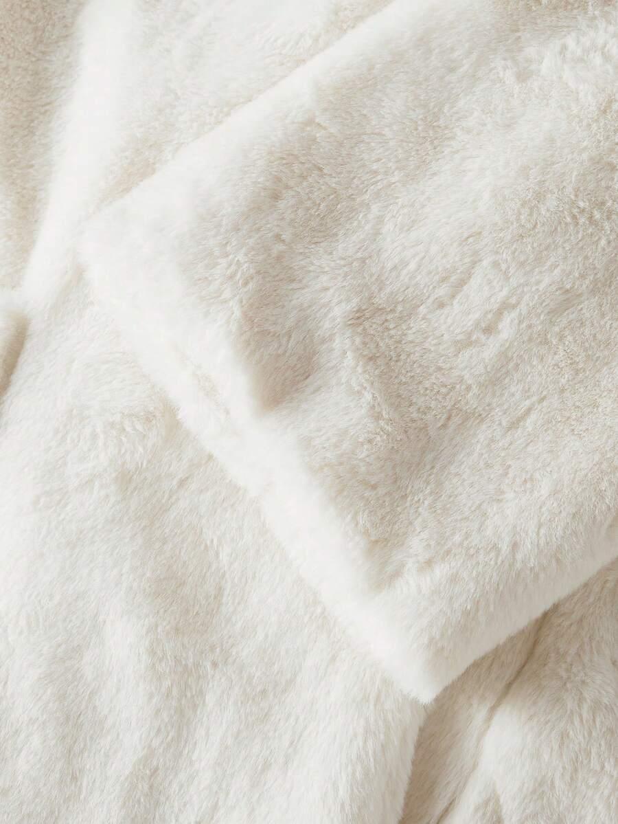 SHEIN BIAŁE SZTUCZNE FUTRO W01__L