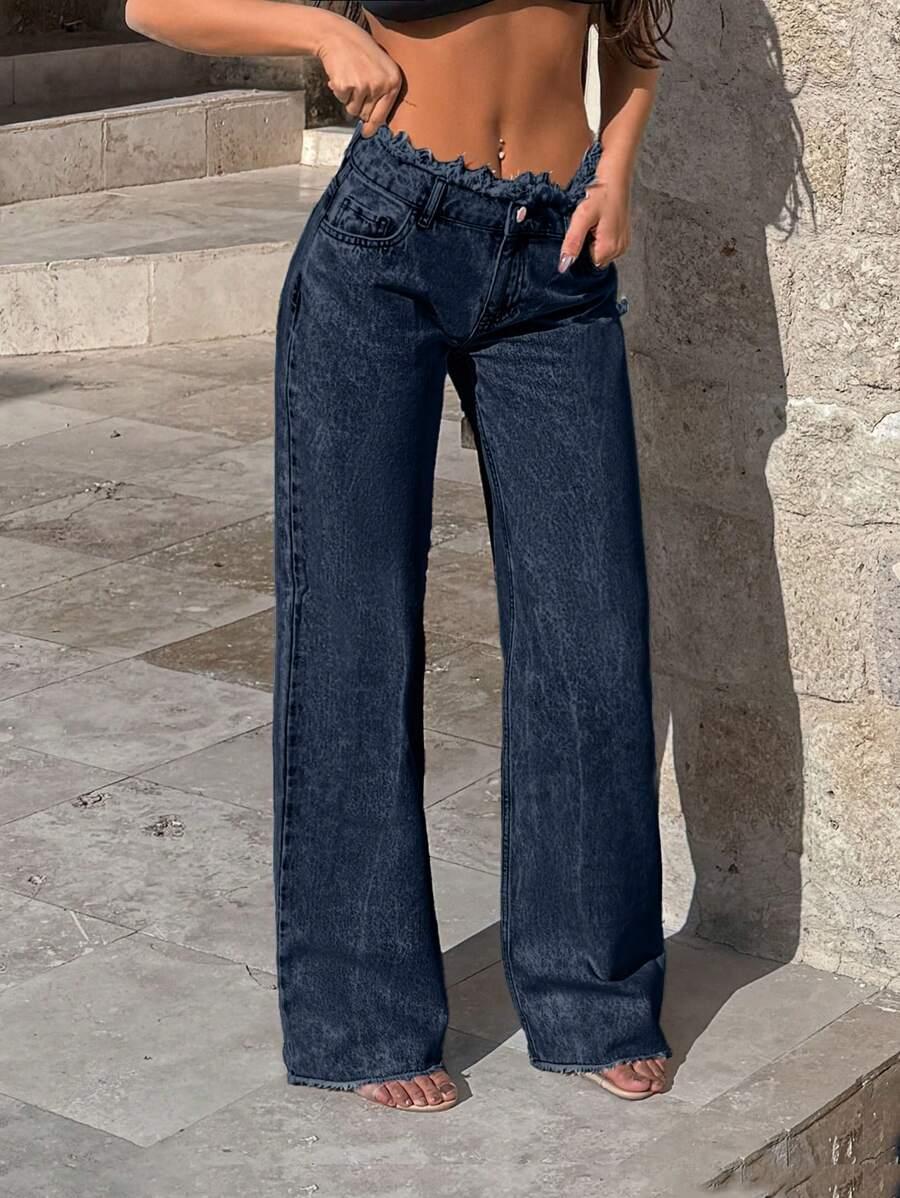 SHEIN SPODNIE JEANS WYSOKI STAN S06__S