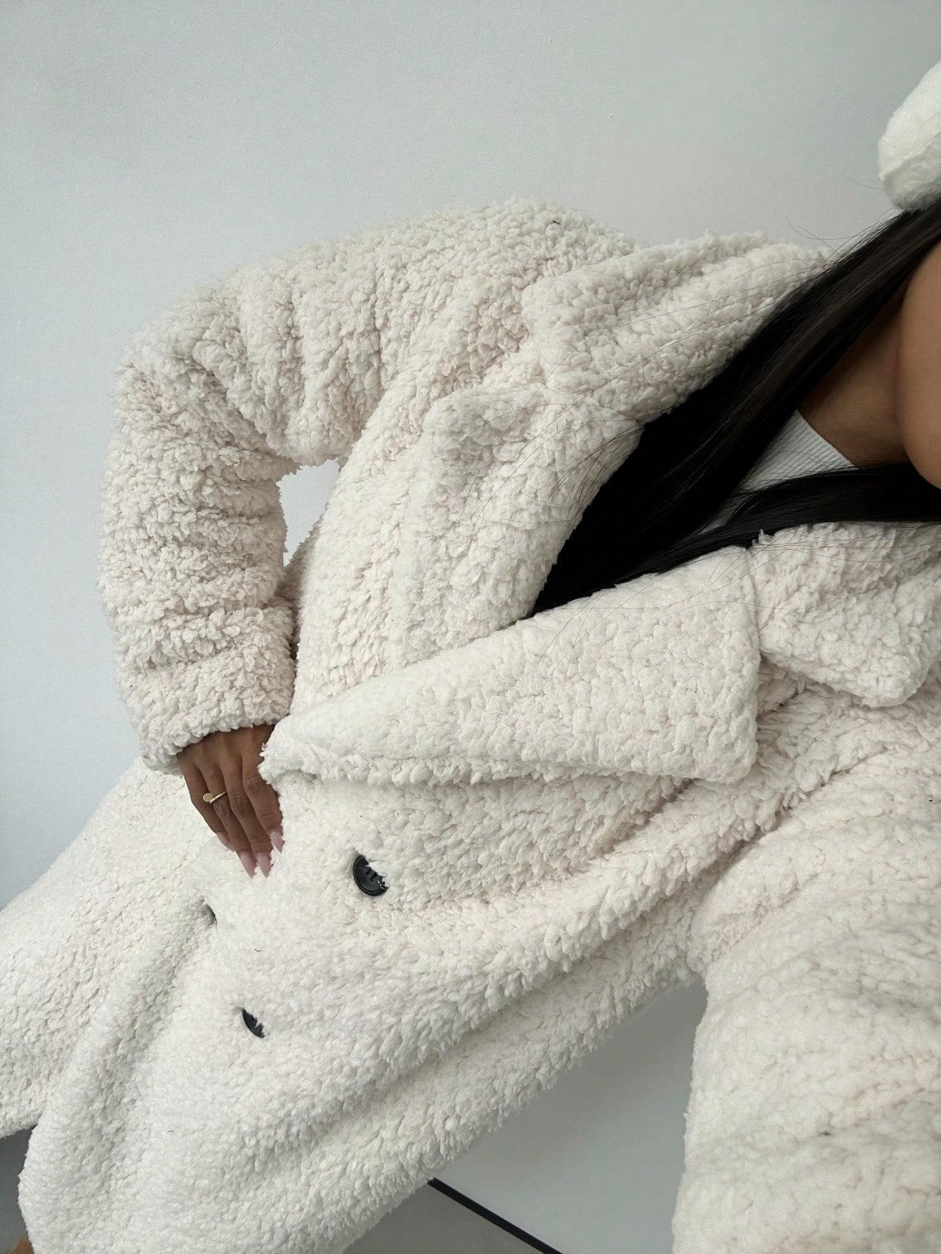 SHEIN DWURZĘDOWY PŁASZCZ MIŚ W01__S