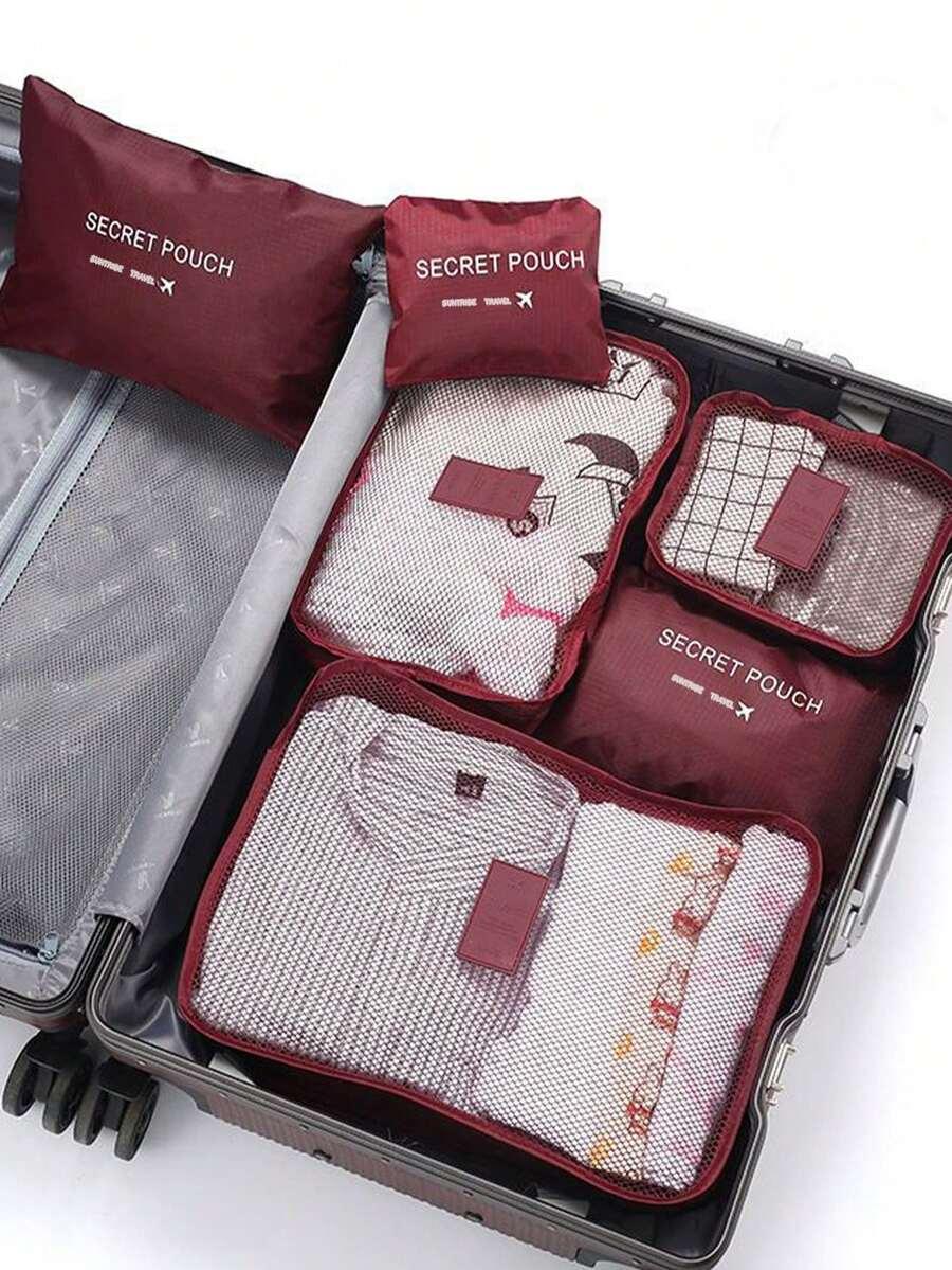 SHEIN BORDOWY ZESTAW ORGANIZERÓW PODRÓŻNYCH S07__6-PACK