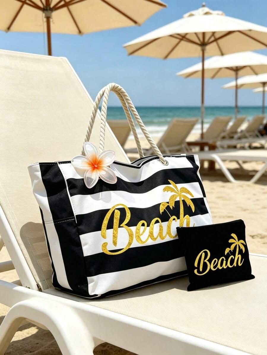 SHEIN PLAŻOWA TORBA NADRUK S07__50X35