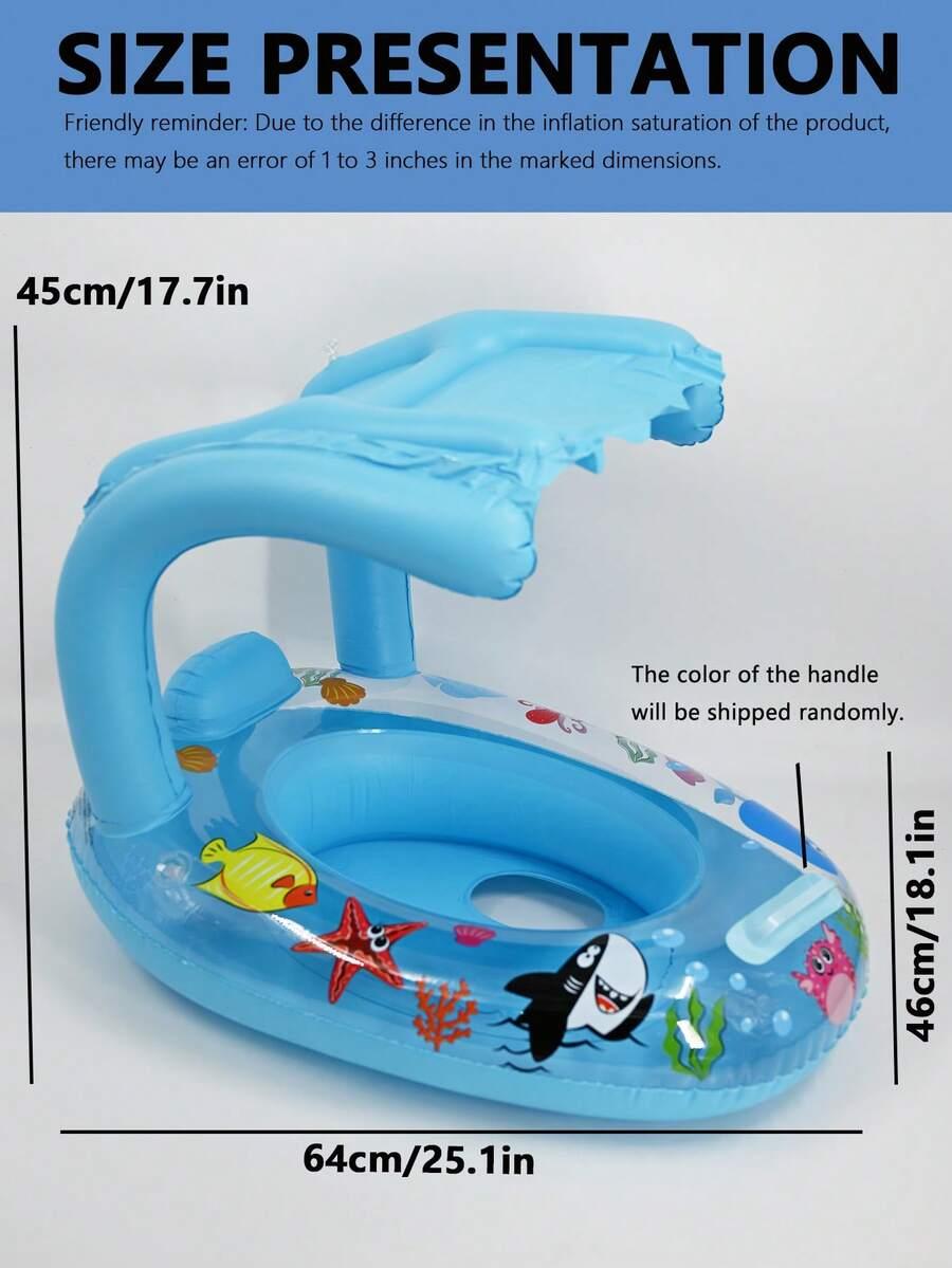 SHEIN NIEBIESKIE KOŁO Z DASZKIEM DO BASENU S07__45X46X64CM
