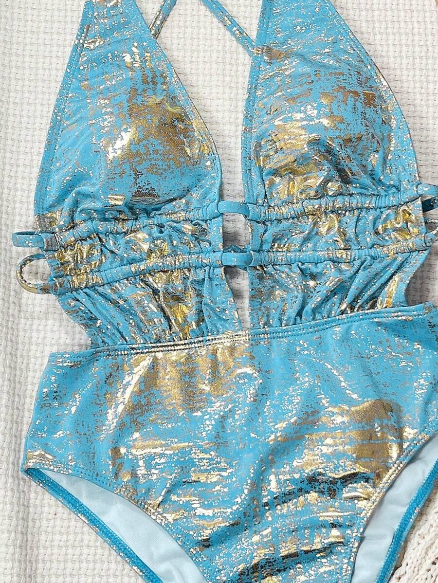 SHEIN JEDNOCZĘŚCIOWY STRÓJ KĄPIELOWY S09__S