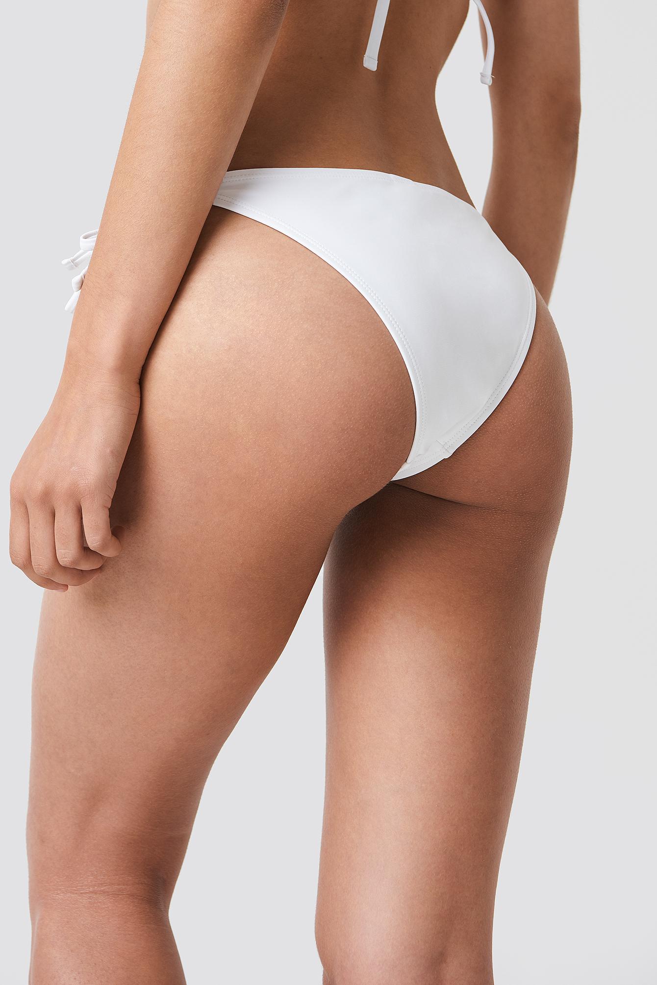 NA-KD BIAŁY DÓŁ BIKINI WIĄZANIE PK01__M