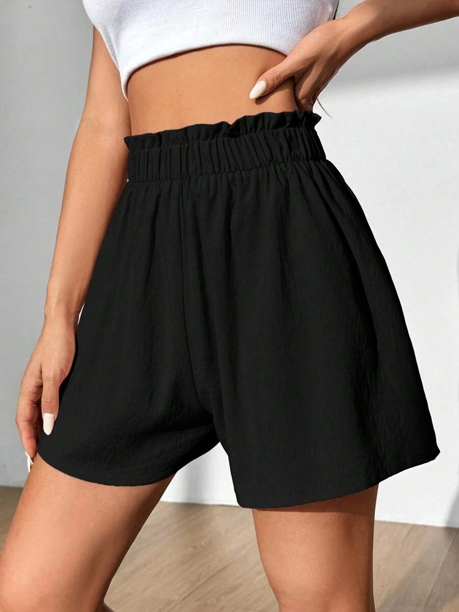 SHEIN CZARNE SPODENKI WYSOKI STAN S06__46