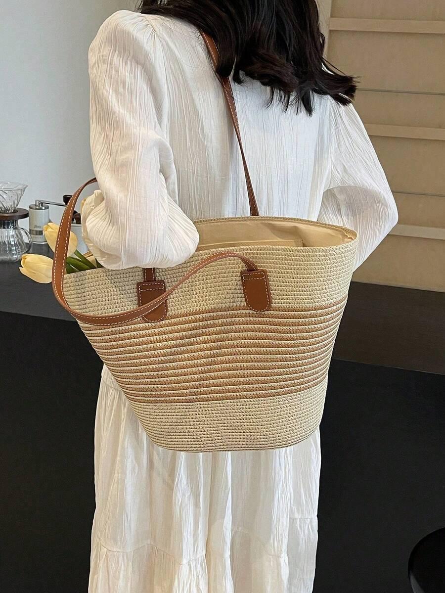 SHEIN BEŻOWA TORBA NA RAMIĘ S07__25X13X28