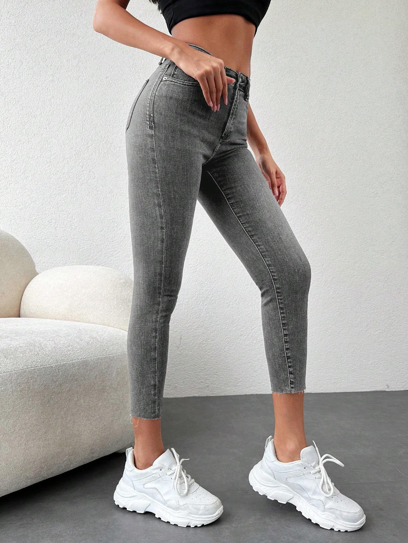 SHEIN SPODNIE JEANS CASUAL S06__XS