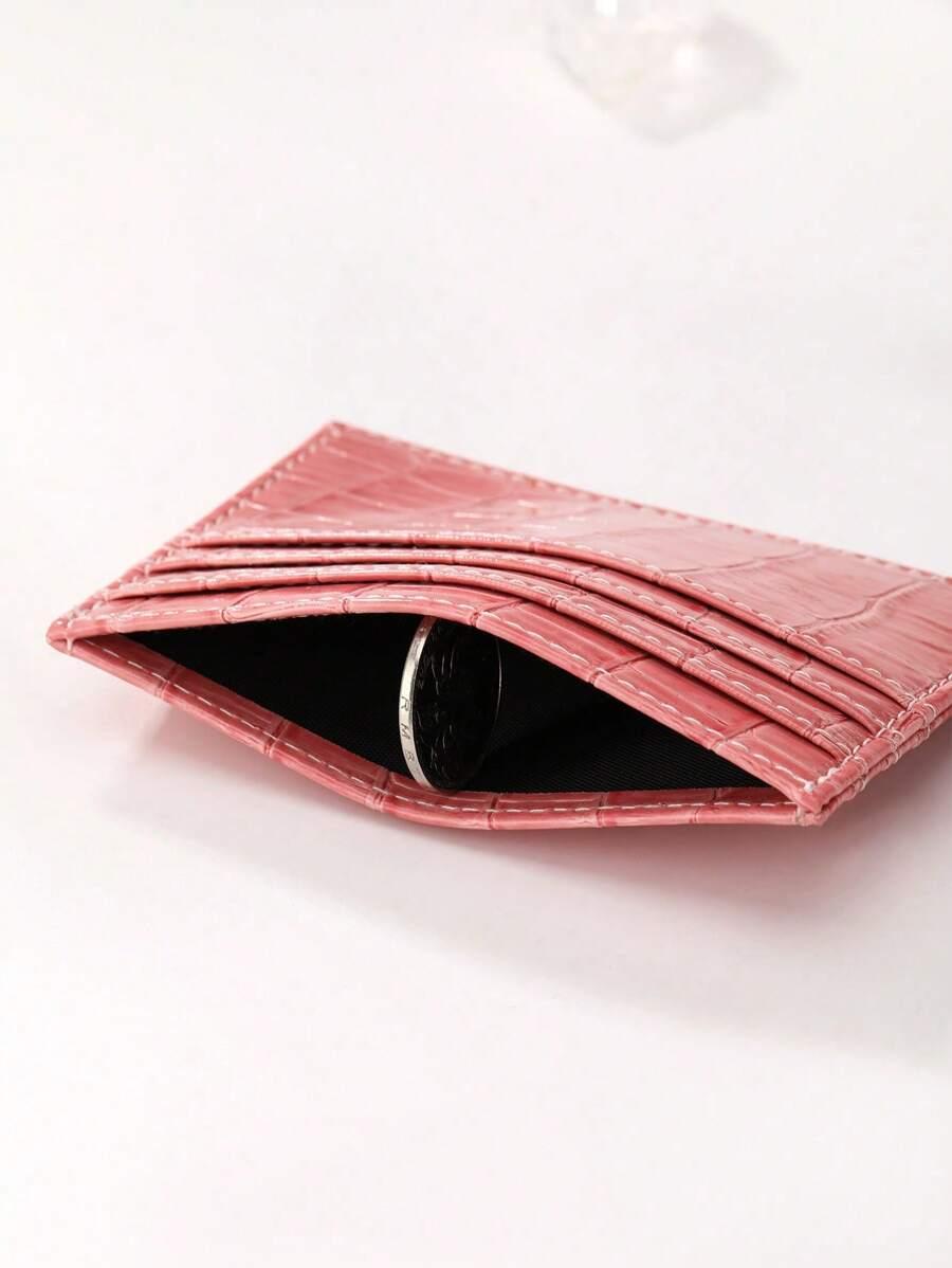 SHEIN RÓŻOWY PORTFEL NA KARTY S07__11X8X0,4CM