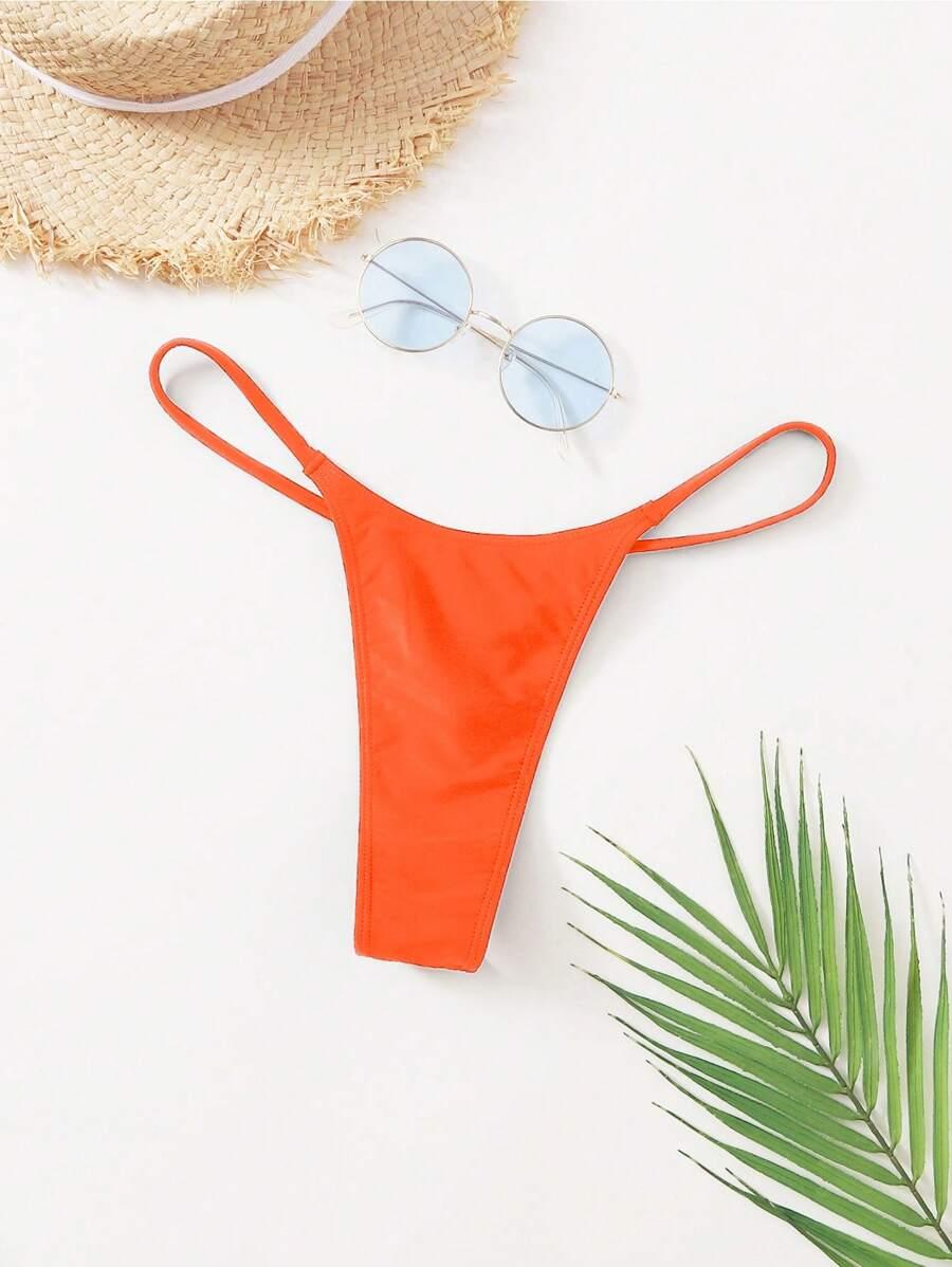 SHEIN POMARAŃCZOWY DÓŁ OD BIKINI S09__M