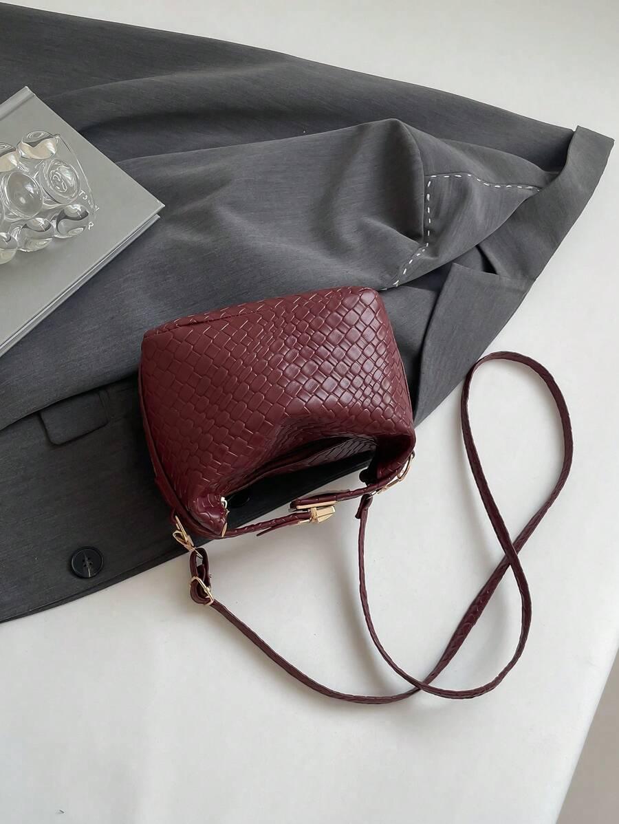 SHEIN BORDOWA TOREBKA IMITACJA SKÓRY S07__17,5X9X12CM