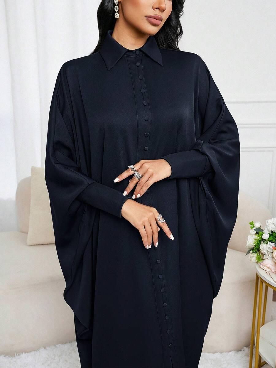 SHEIN GRANATOWA MAXI SUKIENKA S06__OS
