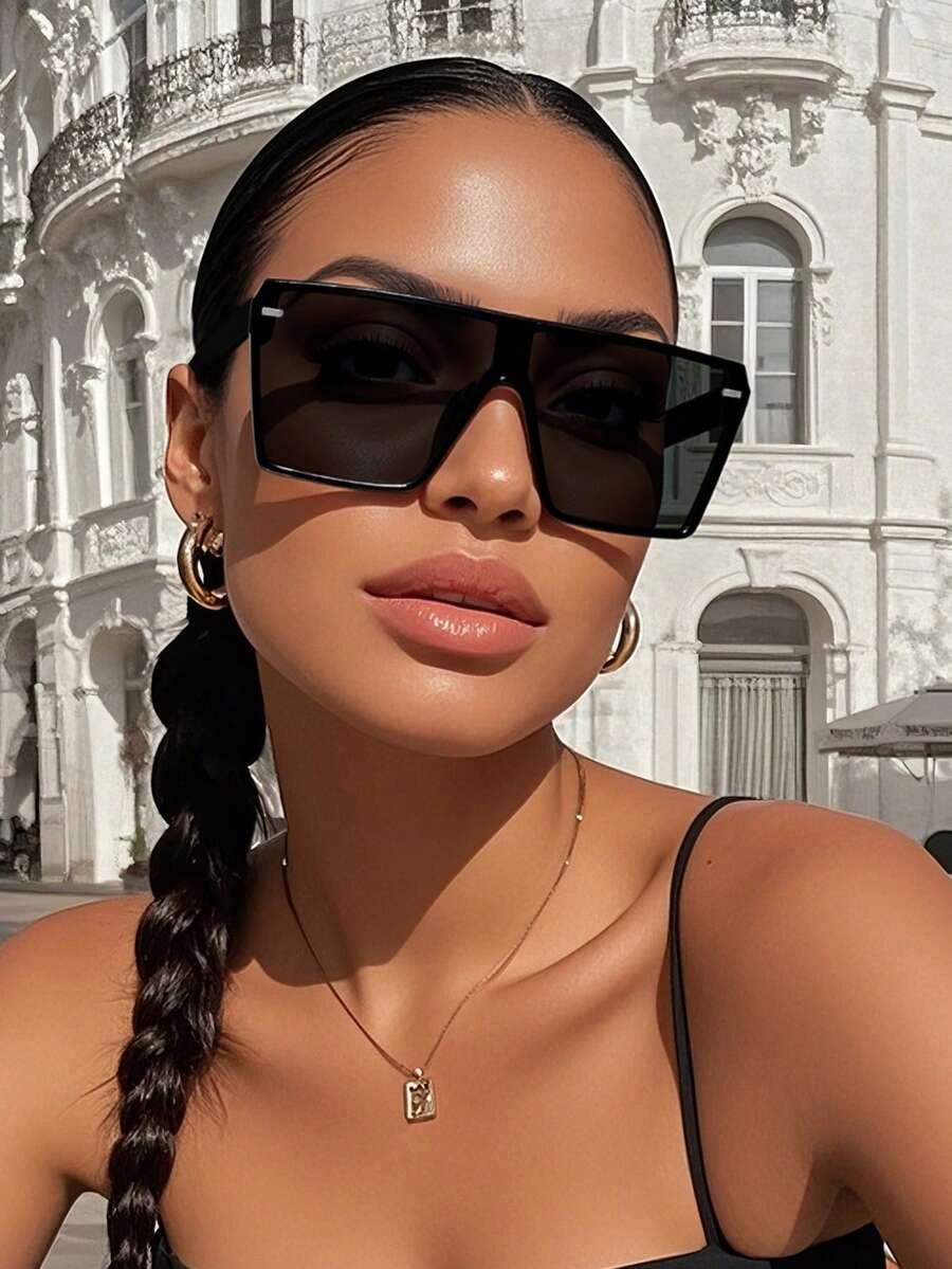SHEIN CZARNE OKULARY PRZECIWSŁONECZNE S07