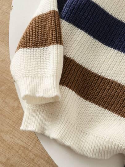 SHEIN SWETER WZÓR PASKI S06__134/140