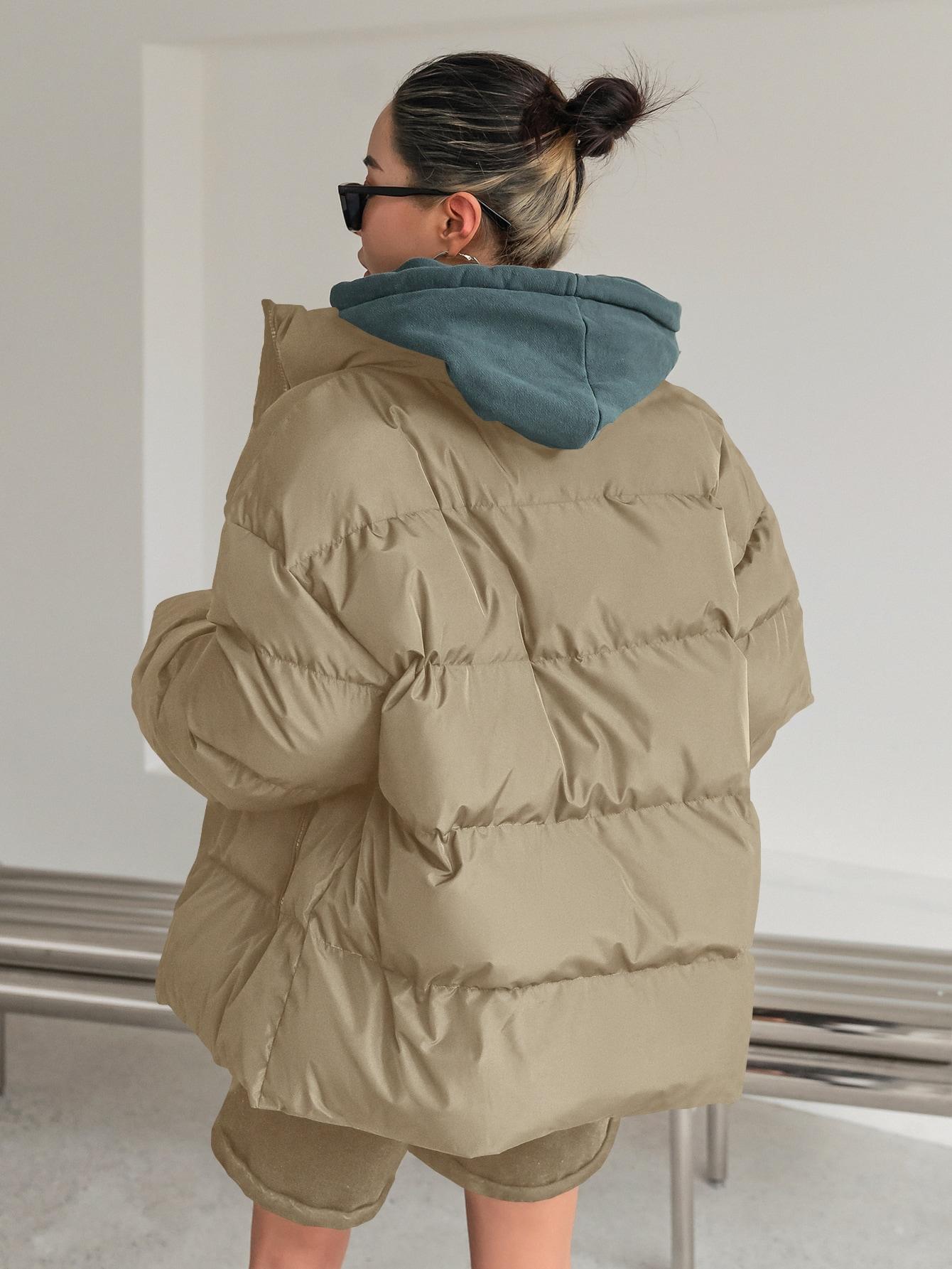 SHEIN ZIELONA PIKOWANA KURTKA W01__M