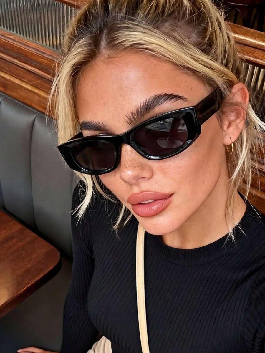 SHEIN CZARNE OKULARY PRZECIWSŁONECZNE S07