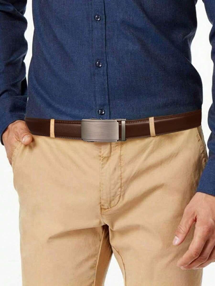 SHEIN BRĄZOWY PASEK KLAMRA S07__130