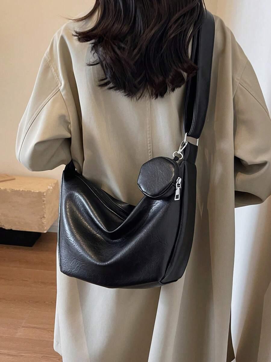 SHEIN CZARNA TOREBKA NA RAMIE S07__40X13X22