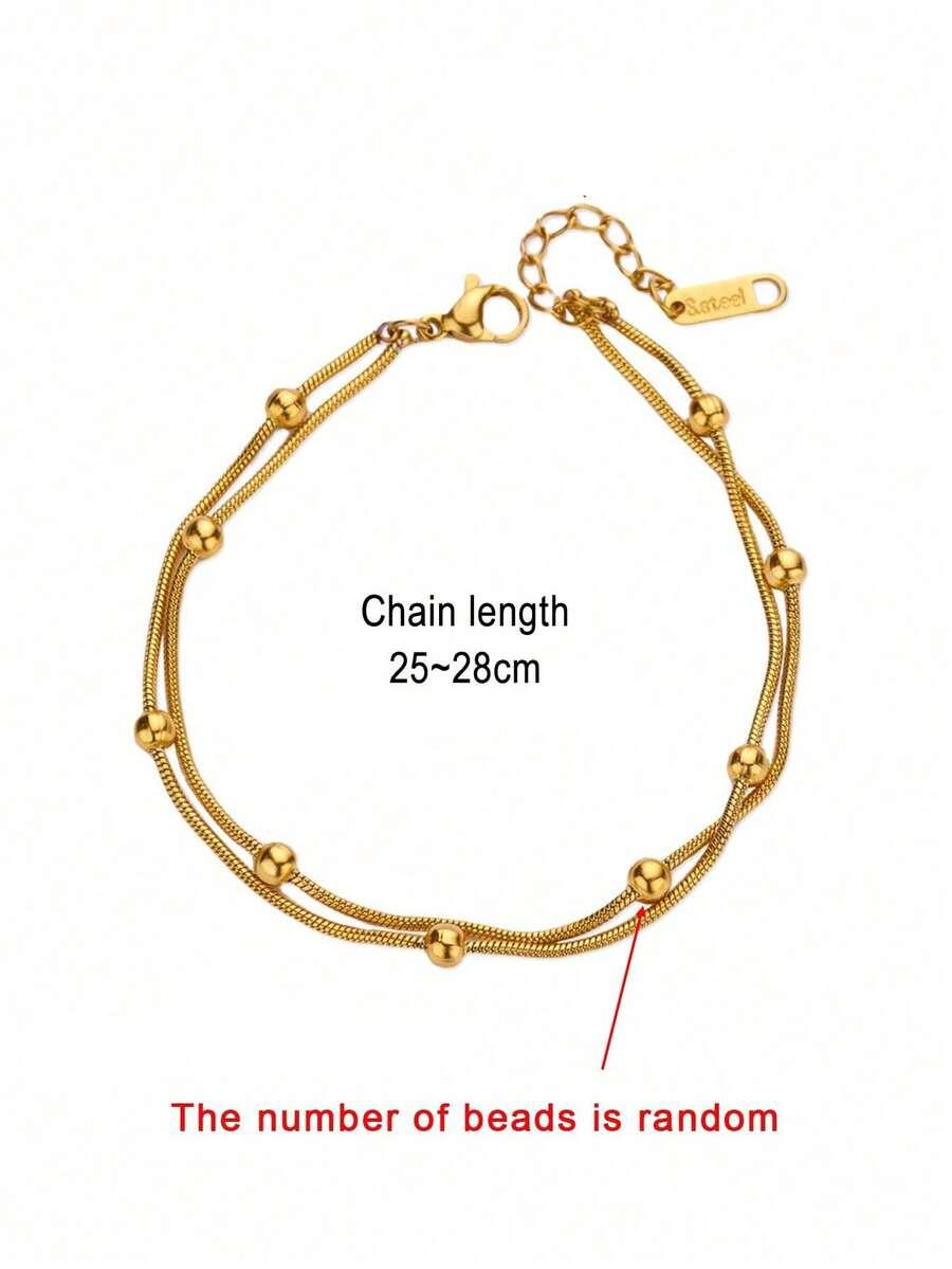 SHEIN ZŁOTA BRANSOLETKA NA KOSTKĘ S07