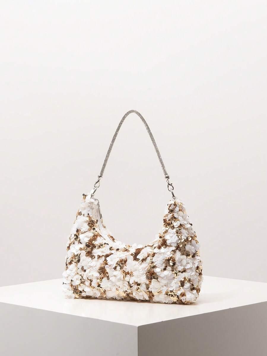SHEIN TOREBKA NA RAMIĘ CEKINY S07__13X26CM