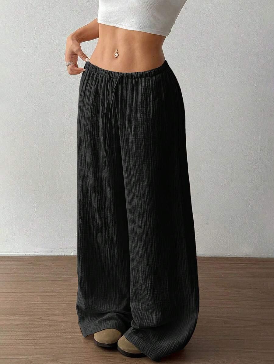 SHEIN CZARNE SPODNIE CASUAL S09__S