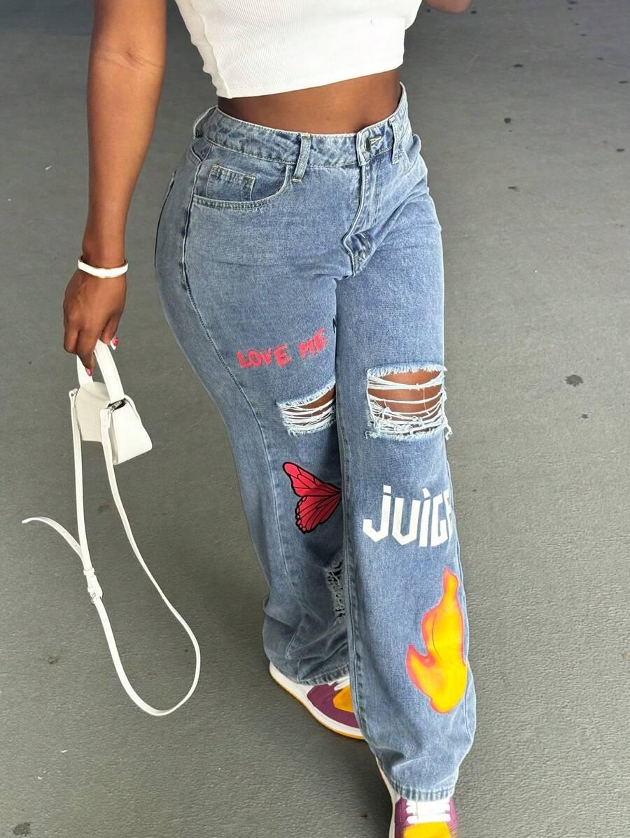 SHEIN NIEBIESKIE SPODNIE JEANS S06__XL