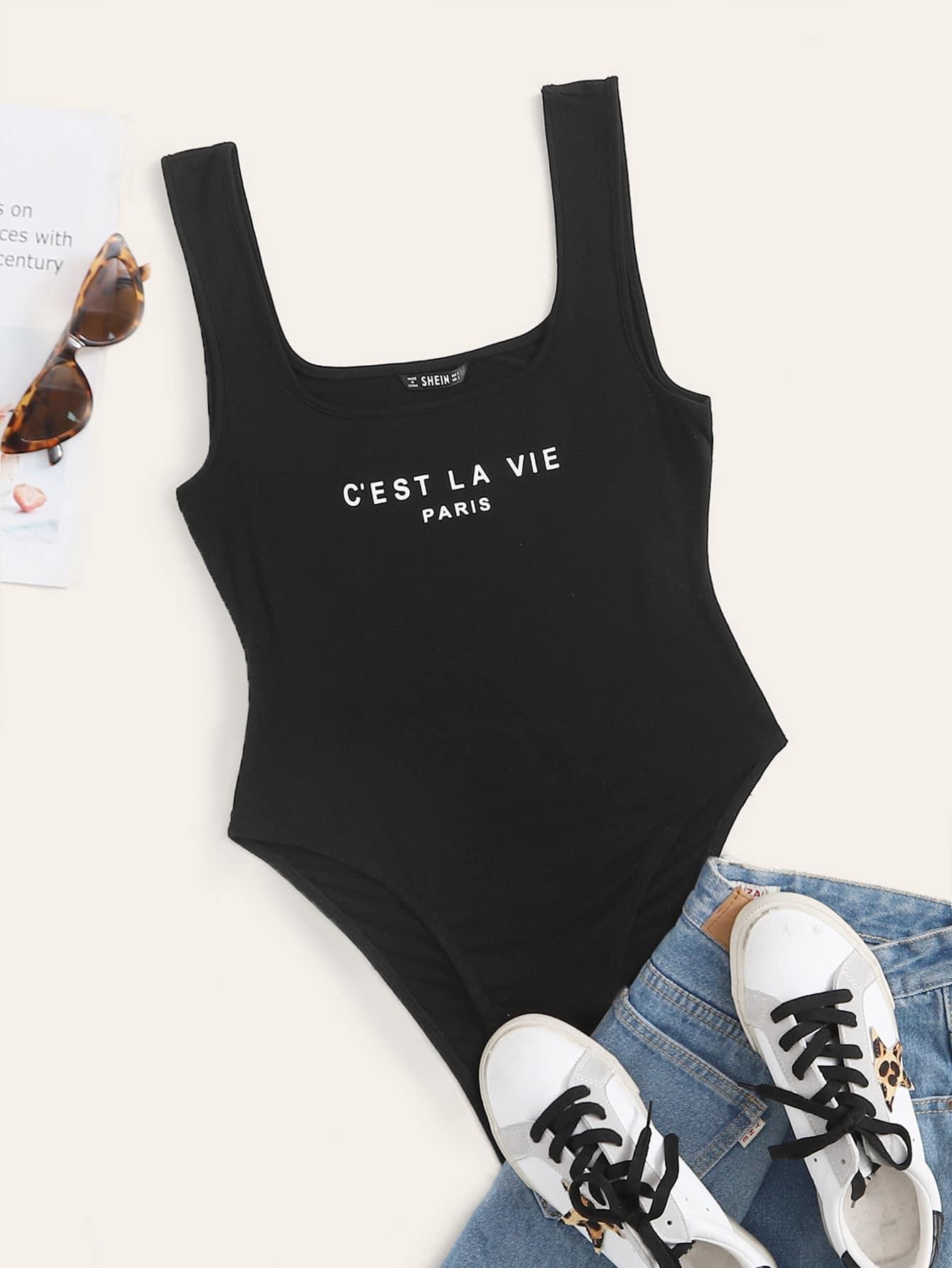 SHEIN CZARNE BODY NA RAMIĄCZKACH S06__L