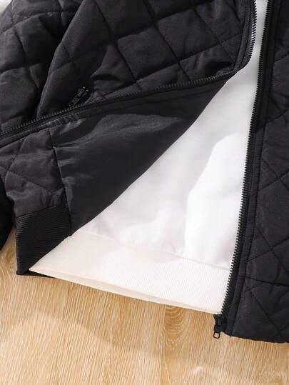 SHEIN CZARNA PIKOWANA KURTKA W01__134/140
