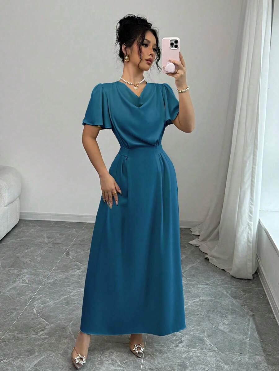 ELENZGA MAXI SUKIENKA Z KRÓTKIM RĘKAWEM S06__XL