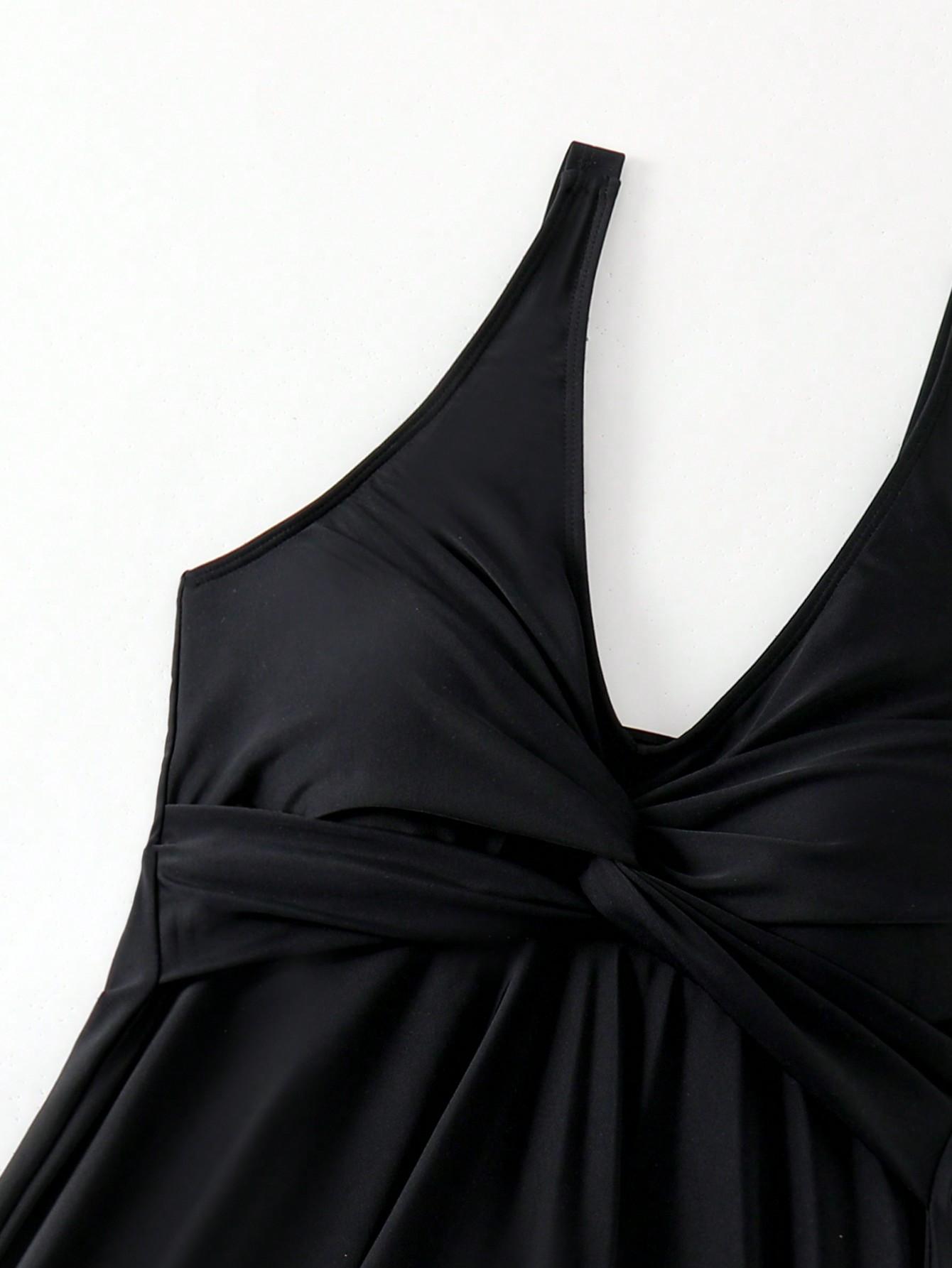 SHEIN DWUCZĘŚCIOWY STRÓJ KĄPIELOWY TANKINI SPLOT FIGI S09__S