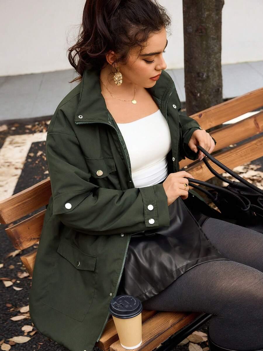 SHEIN ZIELONA KURTKA PARKA W01__46