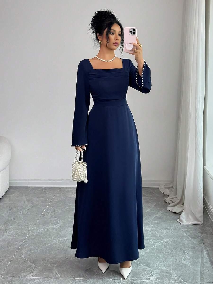 ELENZGA GRANATOWA MAXI SUKIENKA S06__M