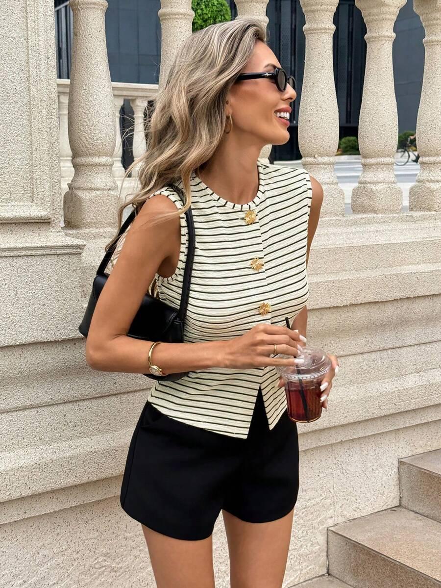 SHEIN TOP WZÓR PASKI S06__S