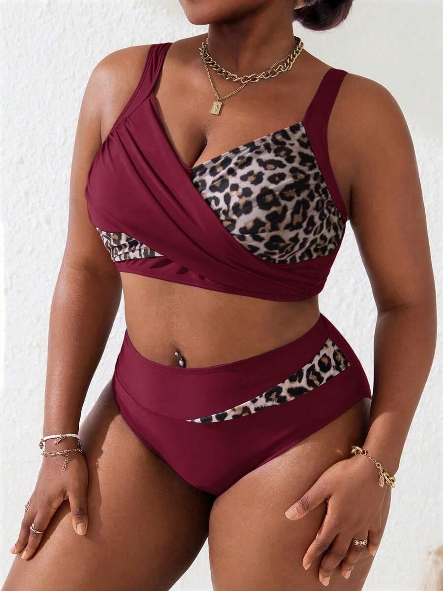 SLAYDIVA DWUCZĘŚCIOWY STRÓJ KĄPIELOWY ANIMAL PRINT S09__48
