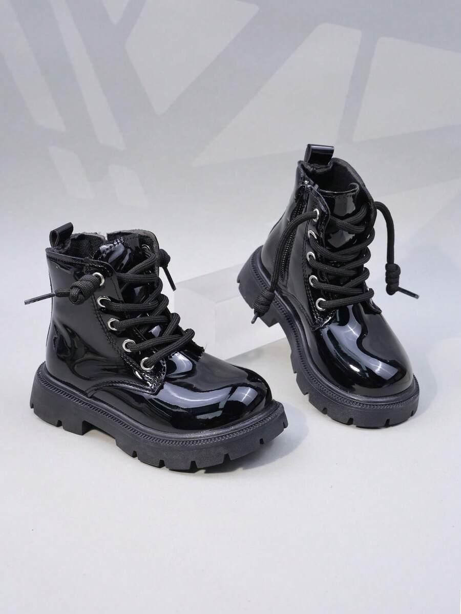SHEIN CZARNE SZNUROWANE BOTKI W01__28