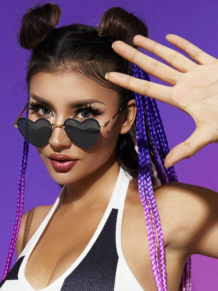 SHEIN OKULARY PRZECIWSŁONECZNE SERCE KSZTAŁT S07