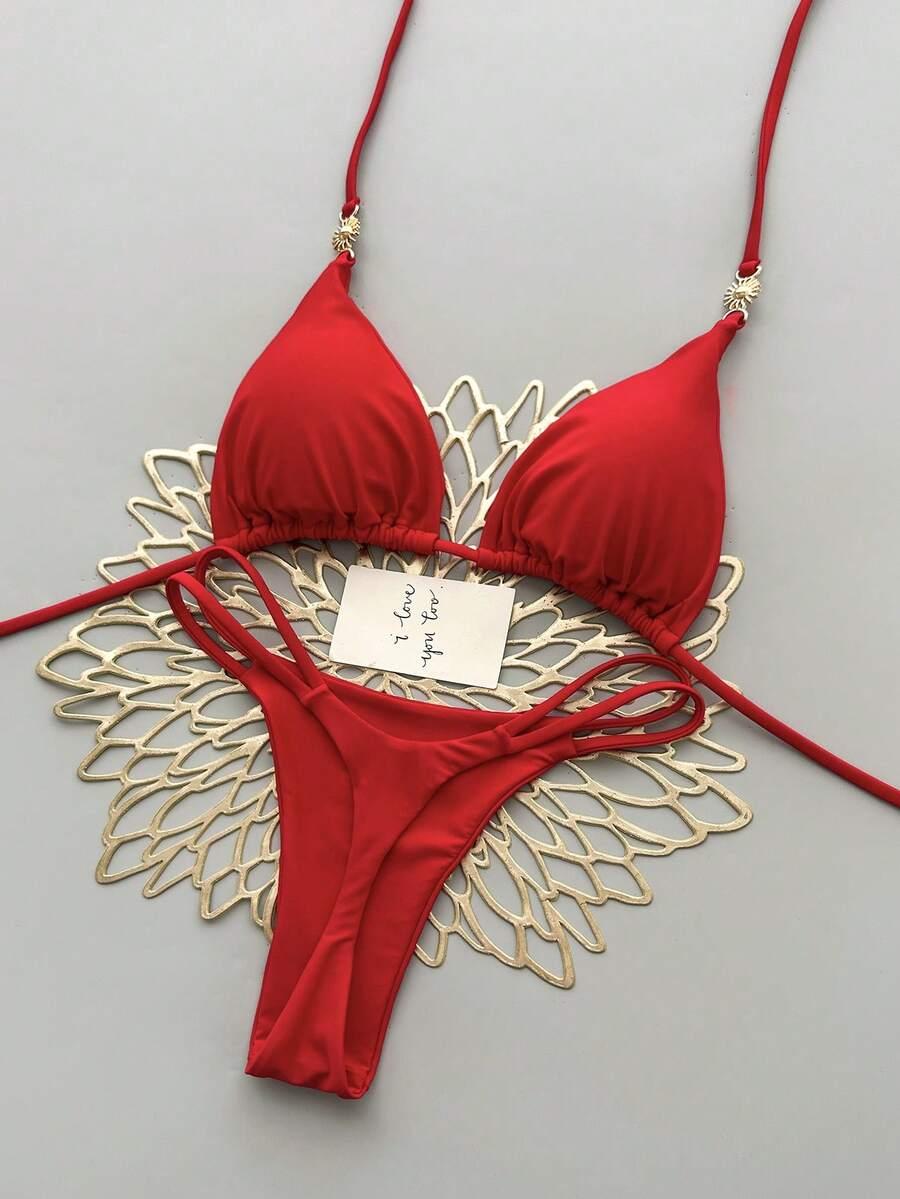 SHEIN DWUCZĘŚCIOWY STRÓJ KĄPIELOWY S09__M