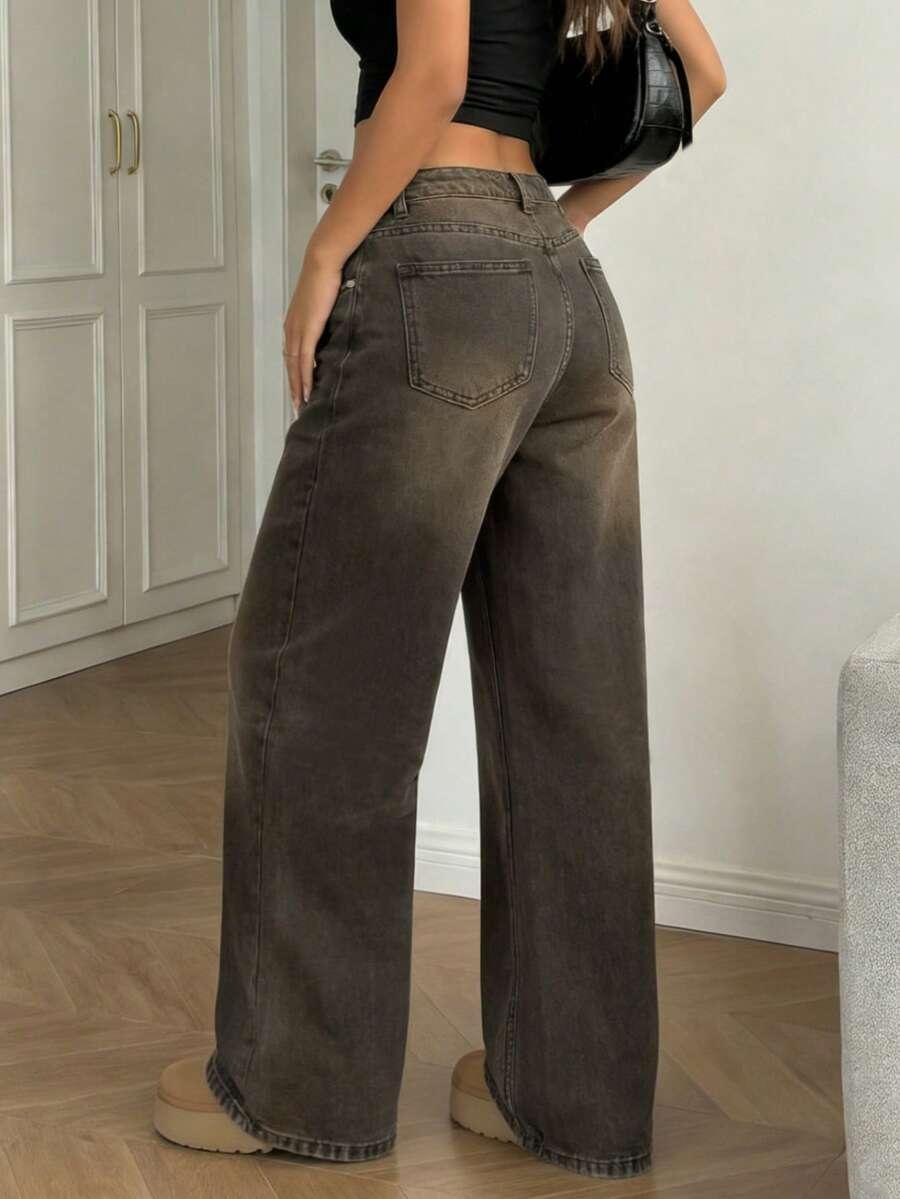 SHEIN SPODNIE JEANS WYSOKI STAN S06__L