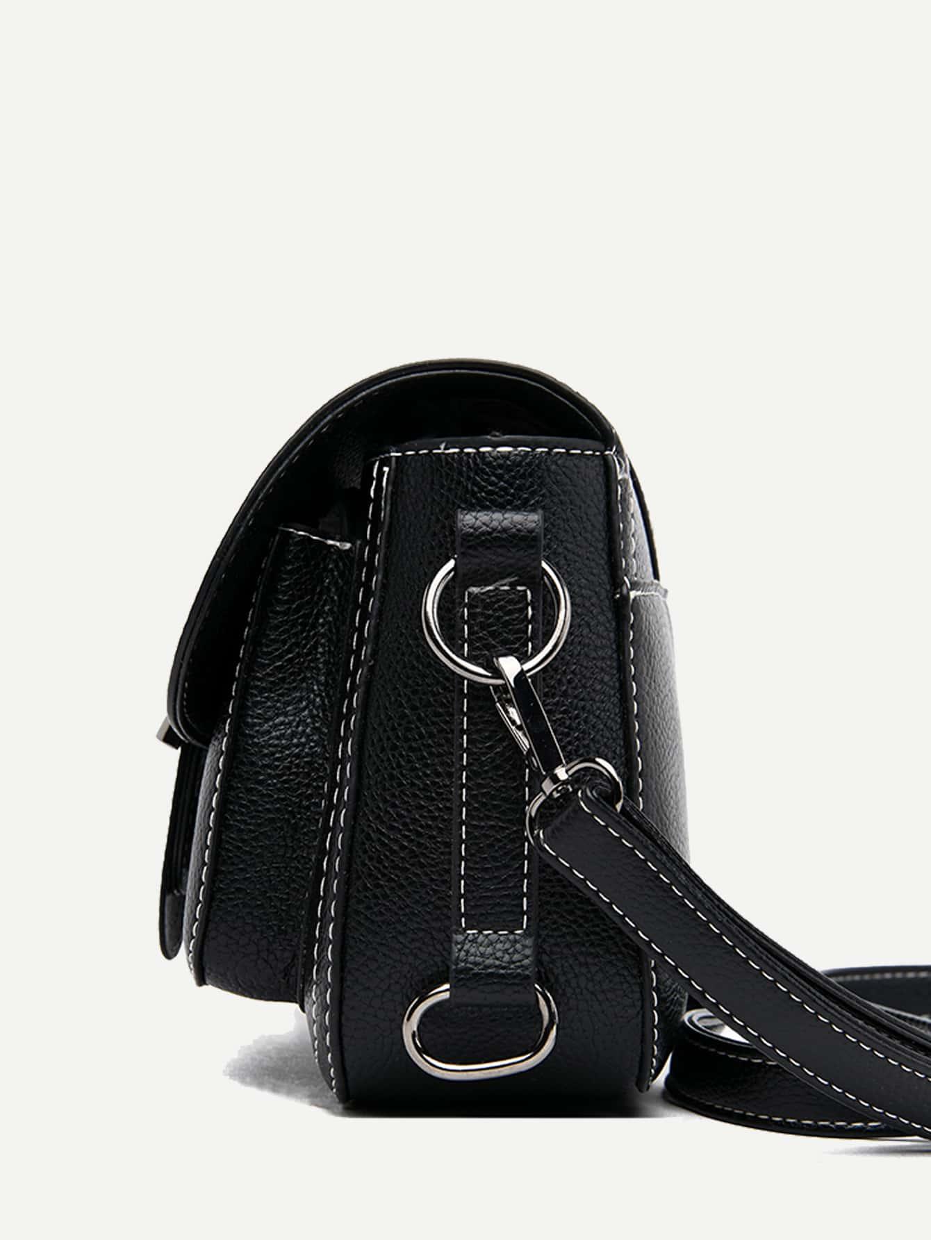 SHEIN CZARNA TOREBKA IMITACJA SKÓRY S07__21X7X17CM